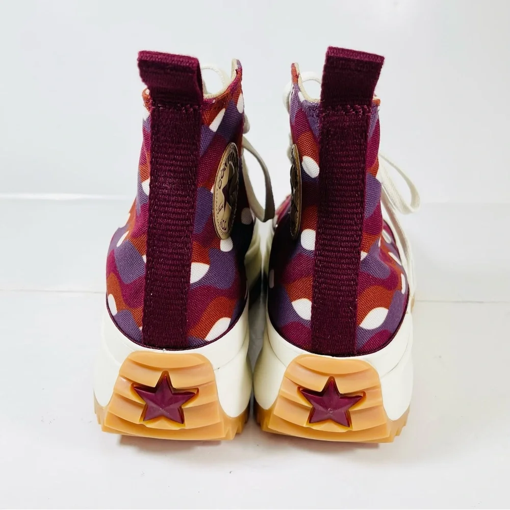Converse Run Star Hike Hi Women’s Platform Sneakers Size 9.5 Dark‎ Beetroot